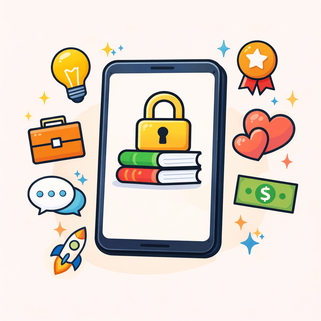 Optional full access and free daily summary illustration